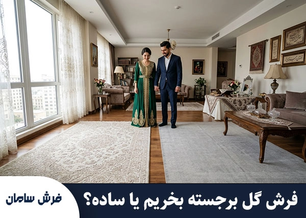 فرش گل برجسته بخریم یا ساده؟ راهنمای انتخاب فرش جهیزیه عروس